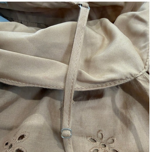 NWT Love Tree Terracotta Eyelet Mini Dress Adjustable Straps M Boho Girlhood - Picture 9 of 13